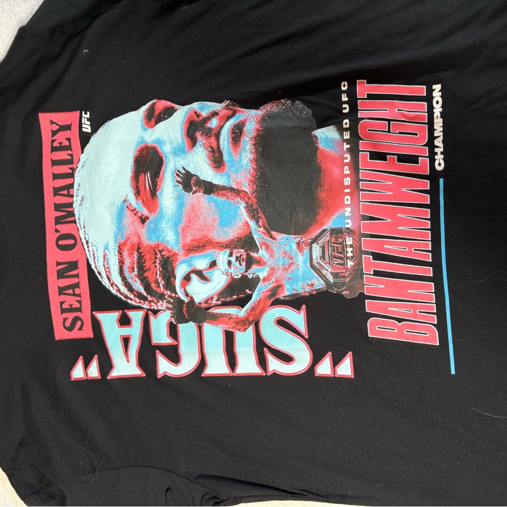 UFC Black and Red Graphic Tee